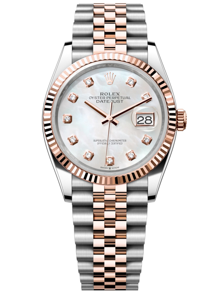 Rolex Datejust 36mm Stainless Steel and Rose Gold 126231 MOP Diamond Jubilee