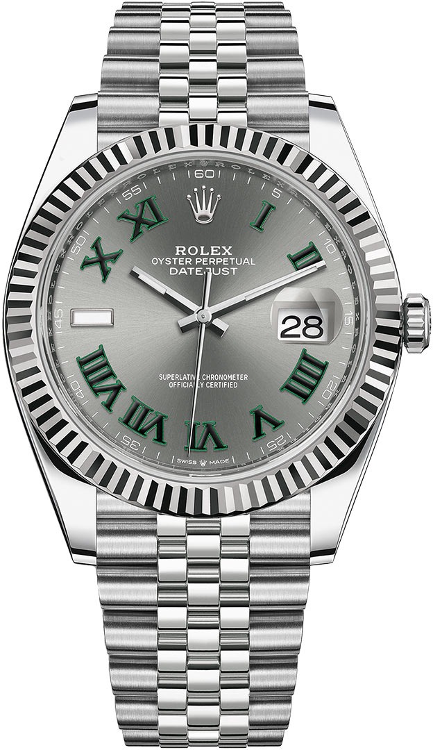 Datejust 41mm Stainless Steel 126334 Slate Roman Jubilee Wimbledon