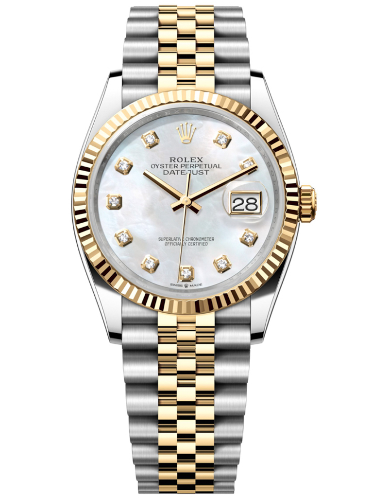 Rolex Datejust 36mm Stainless Steel and Yellow Gold 126233 MOP Diamond Jubilee