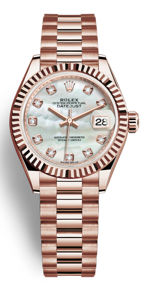 Lady Datejust 28mm Everose Gold 279175 MOP Diamond President