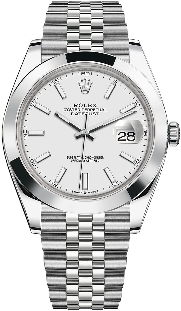 Datejust 41mm Stainless Steel 126300 White Index Jubilee
